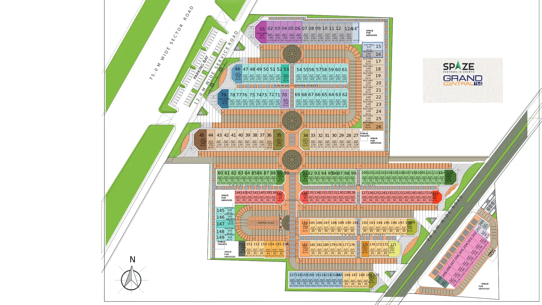 Sitemap of Spaze Grand Central 114