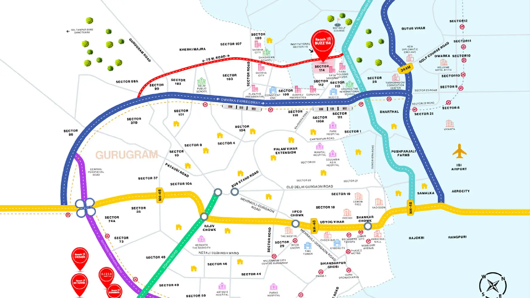 Location Map of Reach Buzz 114