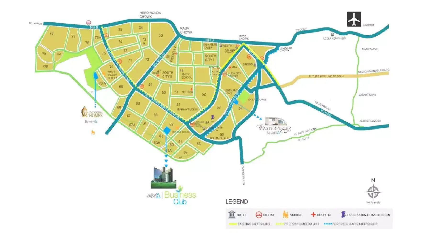 Location Map of AIPL Business Club